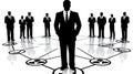 Businessman Leader Team Network Concept