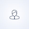 Businessman, leadership, vector best gray line icon