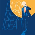 Businessman with light bulb instead head, idea concept