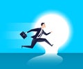 Businessman with lightbulb idea business concept