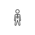 Businessman line icon