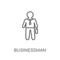 Businessman linear icon. Modern outline Businessman logo concept