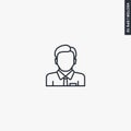 Businessman, linear style sign for mobile concept and web design