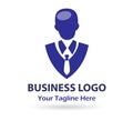 Businessman, LOGO, top rank portrait logo, male icon