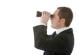 Businessman Looking Through Binoculars Royalty Free Stock Photo