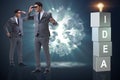 The businessman looking for bright ideas Royalty Free Stock Photo