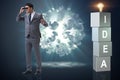 The businessman looking for bright ideas Royalty Free Stock Photo