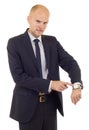 Businessman looking at his watch Royalty Free Stock Photo