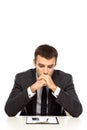 Businessman looking sad Royalty Free Stock Photo