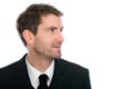 Businessman looking sideward Royalty Free Stock Photo