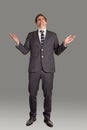 The businessman looks upward Royalty Free Stock Photo