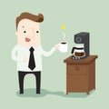 Businessman love coffee time