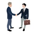 Businessman make deal, handshake partnership