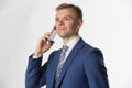 Businessman making call on cellphone Royalty Free Stock Photo