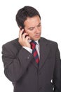 Businessman making a call on his cellphone Royalty Free Stock Photo