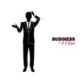 Manager. A man in a business suit. Businessman clamps his head Royalty Free Stock Photo