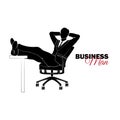 Businessman, Manager. A man in a business suit. Businessman sitting in a chair Royalty Free Stock Photo