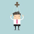 Businessman marionette on ropes Royalty Free Stock Photo