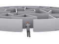 Businessman and maze Royalty Free Stock Photo