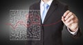 Businessman maze concept Royalty Free Stock Photo