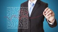 Businessman maze concept Royalty Free Stock Photo