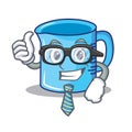 Businessman measuring cup character cartoon