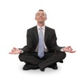 Businessman meditating