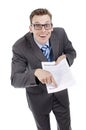 Businessman with Misleading contract Royalty Free Stock Photo