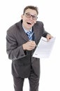 Businessman with Misleading contract Royalty Free Stock Photo