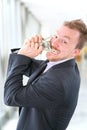 Businessman with money Royalty Free Stock Photo