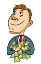 Businessman with money