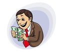 Businessman with money