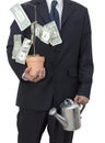 Businessman with money tree Royalty Free Stock Photo