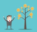 Businessman and money tree