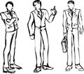 Businessman monochrome 3 variants