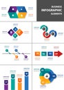 Business multipurpose infographic element flat design set Royalty Free Stock Photo