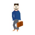 Businessman with a mustache cartoon style