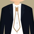 Businessman necktie with rope