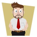 Businessman Need Something Good Color Illustration