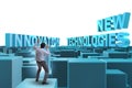 Businessman in new technologies concept Royalty Free Stock Photo