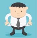 Businessman no money,vector illustration,Overweight businessman