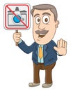 Businessman - No photo sign Royalty Free Stock Photo