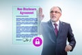 Businessman in non disclosure agreement concept Royalty Free Stock Photo