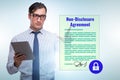 Businessman in non disclosure agreement concept Royalty Free Stock Photo