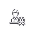 Businessman Number one linear icon concept. Businessman Number one line vector sign, symbol, illustration.