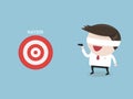 Businessman off eye shoot target Royalty Free Stock Photo