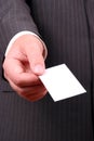 Businessman offering business card