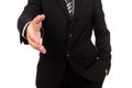 Businessman offering for handshake Royalty Free Stock Photo