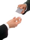 Businessman offering his business card