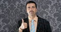 Businessman ok positive hand gesture Royalty Free Stock Photo